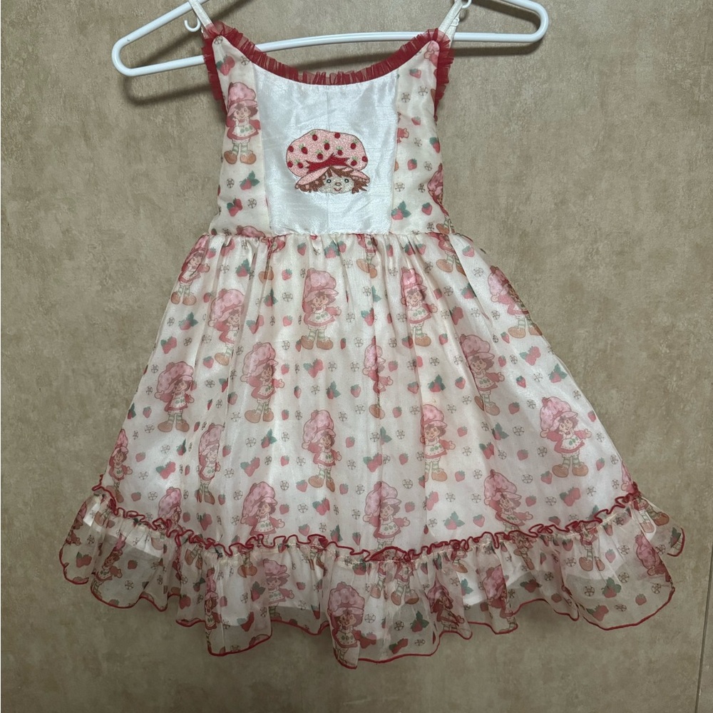 Oh Shana Strawberry Shortcake Dress Size 7t with white bloomers